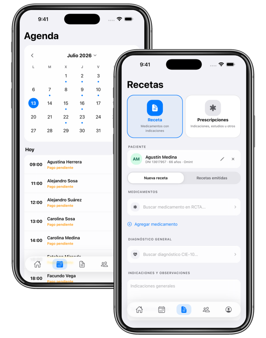 App de Calendio en iOS y Android